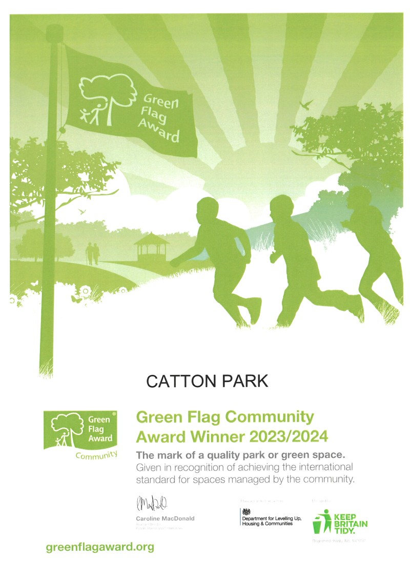 CATTON PARK GREEN FLAG COMMUNITY AWARD