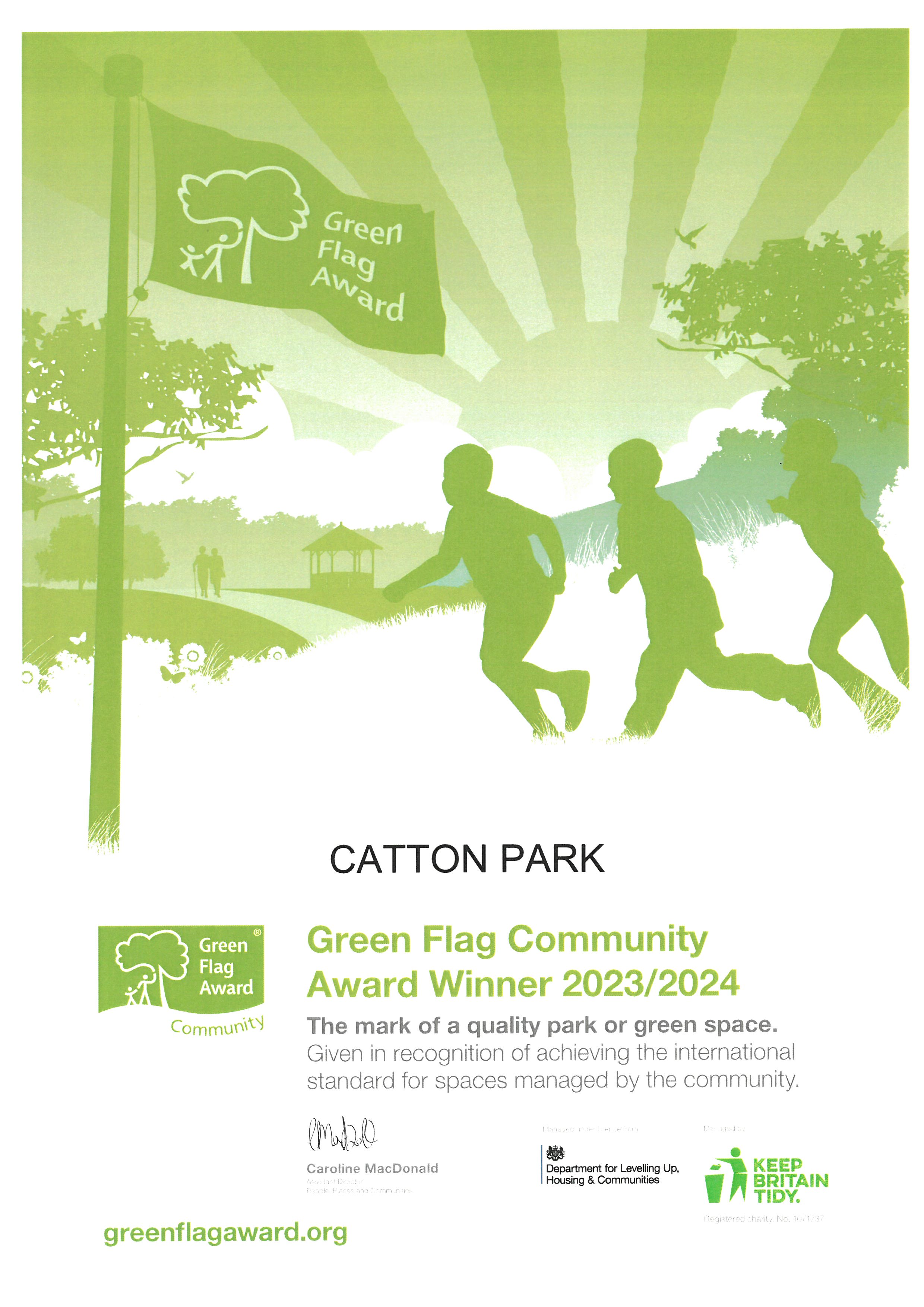 Catton Park - Green Flag Community Award 2023