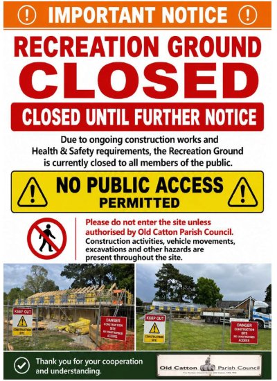 Recreation Ground Closure