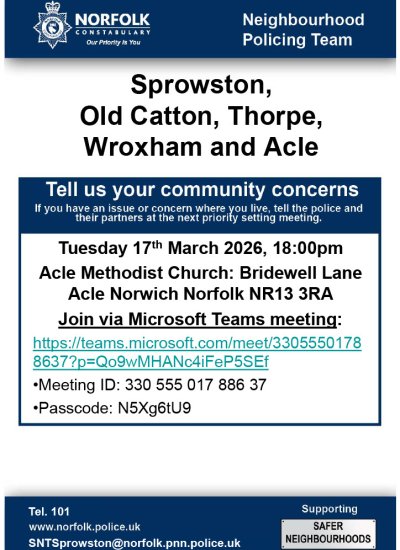 17/03/2026 at 18:00pm - Safer Neighbourhood Action Panel (SNAP)
