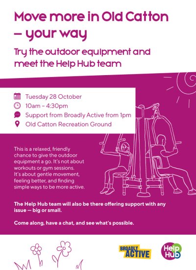 October 28th try the outdoor gym equiment event