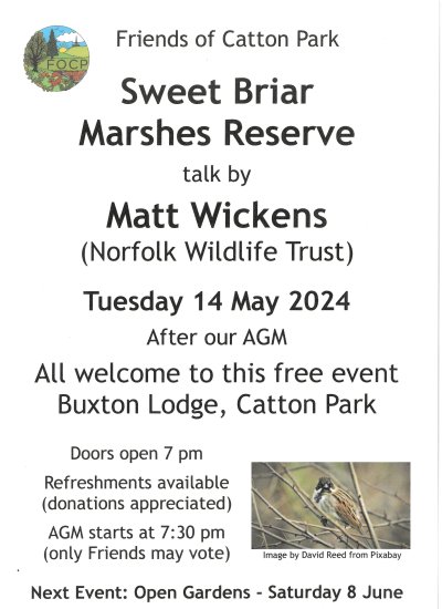 Friends of Catton Park AGM - 14th May 2024